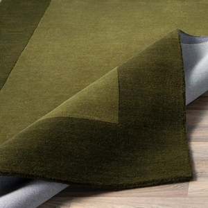 handmade modern green wool rug with <b>dark</b> green border Custom Handloom Washable Pet Friendly for Home Picnic Living <b>Room</b> - Product Image 2