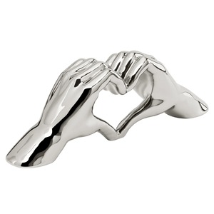Sculpture d'art en acier inoxydable pour table, décoration de salon, figurine sur le thème de l'amour contemporain pour la Saint-Valentin - Product Image 1