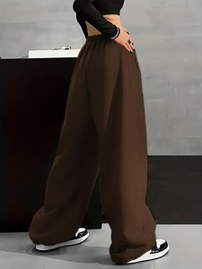 Premium Baggy Fleece <b>Trousers</b> Men Loose Fit Oversized Winter Sweatpants Warm Casual Jogger Pants - Product Image 2