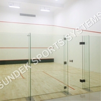 Plancher en bois Sundek Air-Cush pour terrains de squash - Surface antidérapante à absorption des chocs pour terrains de sport intérieurs, écologique et facile à installer
