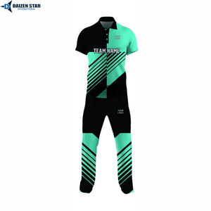 Men's Maroon Black Yellow Contrast Stripe Short Sleeve cricket uniform With Matching <b>Pants</b> Quick Dry Regular Fit All Season - Product Image 5
