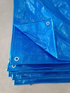 Bâche enroulable bleue robuste et imperméable pour usage extérieur, en tissu tissé uni, durable, résistante aux déchirures et stabilisée aux UV - Product Image 4