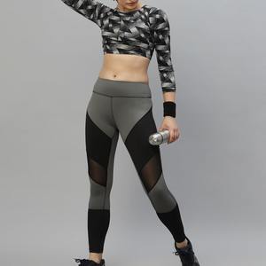 Leggings pour femmes sur mesure de haute qualité, nouvelle couleur unie, tissu tricoté respirant, taille élastique, leggings de yoga - Product Image 2