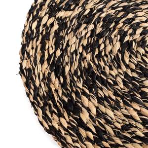 Posavasos Redondos Hechos a Mano de Mezcla de Yute, Marrón, Negro, Bronceado, Rústicos, Protectores de Mesa - Product Image 5