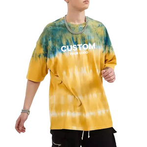 Camiseta Tie Dye Personalizada para Hombre, Logotipo Personalizado, Impresión Sublimada, Directo de Fábrica OEM, Ropa Casual de Verano, Transpirable - Product Image 6