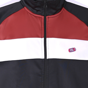 Men's Black <b>Red</b> White Color Block Tracksuit Set Full Zip Sporty Style Autumn Wear Regular Fit Polyester Material Side Pockets - Product Image 4