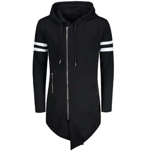 Sudadera con capucha de forro polar de alto gramaje para hombre, con cremallera completa, talla 2XL-5XL, color verde - Product Image 3