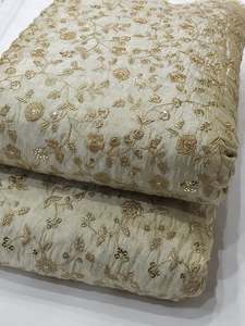 Luxury Sequin Embroidery Lace Fabric Floral Beaded Mesh Fabric African Wedding Party Dress Material - Product Image 3
