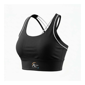 Wholesale Women's High Elastic Sports <b>Bra</b> Breathable Hot Strappy Fitness Yoga <b>Bra</b> with Removable <b>Cups</b> for Running - Product Image 1