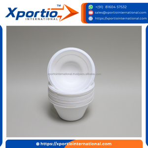 Bol en bagasse très demandé 350 ml, en canne à sucre, jetable, compostable, emballage en vrac, robuste, compatible micro-ondes, résistant à la chaleur, pour les fêtes - Product Image 3