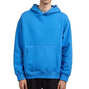 เสื้อฮู้ดผู้ชายถักนิตติ้งผ้าฝ้าย 100% ปี 2026 ขายส่ง สีพื้น ระบายอากาศได้ดี ออกแบบโลโก้ได้ตามต้องการ - Product Image 5