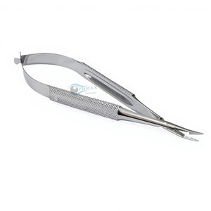 Portaagujas/Tijeras Ayres con mandíbulas curvas y mango redondo de 5.5'' (14cm) de acero inoxidable, instrumento quirúrgico oftalmológico - Product Image 4