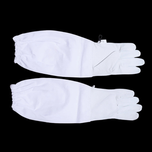 Sports World Gants d'apiculteur blancs, grande taille, de protection pour l'apiculture, à manchette longue, équipement de sécurité pour la manipulation - Product Image 3