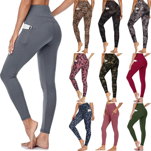Wholesale <b>Women</b> Yoga Pants Ladies Fitness Leggings Running Gym Workout <b>Trousers</b> Sport With Logo - Product Image 4