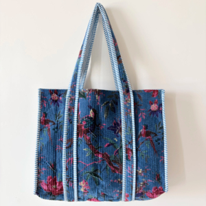 Sac fourre-tout en velours de haute qualité, nouvelle collection été, grand sac de shopping matelassé pour femme, style vintage, doublure en coton, fermeture éclair - Product Image 1