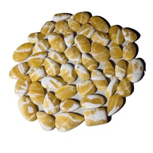 Prix de gros – Pierres précieuses naturelles de haute qualité, pierre jaune de guérison, artisanat en cristal de jaspe pour la fabrication de bijoux - Product Image 6