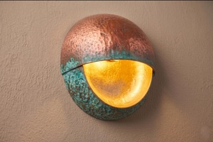 Hammered Brass Wall Sconce Removable Design Rustic Modern Exterior Lamp Warm Glow Lighting for Diwali Celebrations - Product Image 4