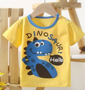 Nueva Colección de Verano del Fabricante, Camisetas y Polos para Niñas, Tejido de Punto de Algodón Puro de Manga Corta para Niños - Product Image 5