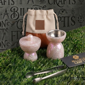 Ensemble d'encensoirs en résine faits à la main avec boîte de rangement pour Oud, sac de transport et pinces métalliques, décoration islamique arabe pour la maison - Product Image 4