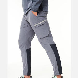 Ensemble de survêtement coupe-vent d'été pour hommes, décontracté, taille élastique, couleurs contrastées, grande taille, imprimé, deux pièces, vente en gros - Product Image 6