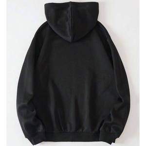 Sweat à capuche homme en molleton bouclette coupe oversize et carrée sans cordon de serrage, avec strass, respirant, écologique, délavé à l'acide, zippé, pour l'automne - Product Image 6