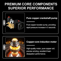 Nettoyeur Haute Pression Commercial 3HP 240BAR 13L/MIN avec Moteur 100% Cuivre, Machine de Nettoyage Robuste avec Manomètre pour Camions