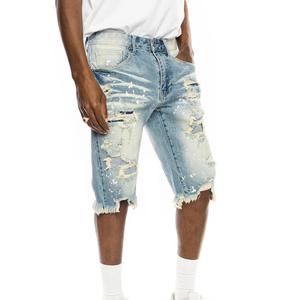 Nouveau design, best-seller, shorts en denim 100% coton pour hommes adultes, respirant, séchage rapide, confortable, vêtements décontractés, design uni - Product Image 3