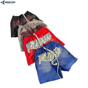 Shorts mi-longs en molleton de coton personnalisés pour hommes - Séchage rapide, respirants, écologiques, avec cordon de serrage, broderie, décontractés, marque privée, OEM, en gros - Product Image 4