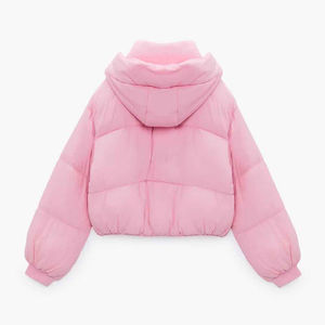 Chaqueta Corta Acolchada con Capucha para Mujer, Cortavientos, Informal, de Invierno, con Cierre, de Alta Calidad, Delgada y Moderna - Product Image 2
