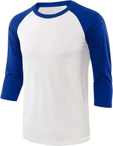 Personnalisé Propre Logo Hommes de Haute Qualité Coton Polyester Imprimé à Manches Longues Raglan T-Shirt OEM Personnalisé - Product Image 2