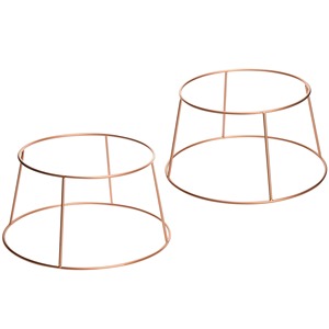 Unique design Metal <b>Pizza</b> Stand Round <b>Shape</b> Rose Gold Frame Black Tray For Tableware Hotel Restaurant Cafe Use - Product Image 3
