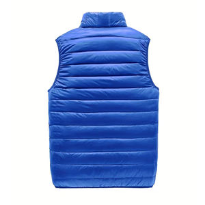 Gilet matelassé respirant en duvet pour homme, chaud pour l'hiver, doublé polaire, col montant, fermeture éclair intégrale, sans manches, pliable - Product Image 2