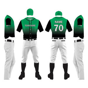 Custom Heat-Transfer Printed Logo <b>Baseball</b> Uniform <b>Sets</b> 100% Polyester Breathable OEM Service Free Design Sports Jerseys Unisex - Product Image 1