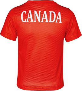 Canada National Team Jersey Set <b>Red</b> White Maple Leaf Design Polyester Sportwear for Kids Polyester - Product Image 3