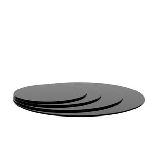 Piano del tavolo rotondo in vetro temperato da 24 pollici, bordo lucidato nero, spessore 1/4 di pollice, vecchio SKU W1265118637 - Product Image 3