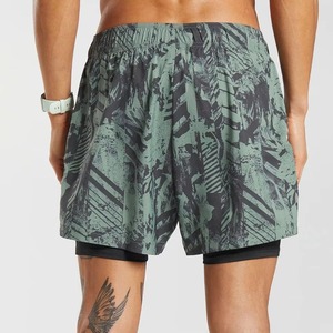 <b>Men</b> Plant Pattern Swim <b>Trunks</b> Quick Dry Spandex Polyester Shorts Regular Fit Printed Knitted Design - Product Image 2