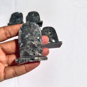 Support en cristal de larvikite naturel poli, pièce de présentation en pierre précieuse sculptée écologique, vente en gros, guérison Reiki, décoration intérieure - Product Image 3