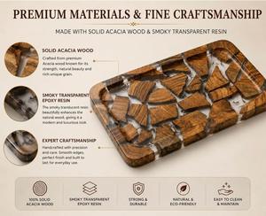 Modern Rectangular Resin Storage <b>Tray</b> with Polished Finish Dishwasher Safe Modern Luxury Design for Kitchen Use - Product Image 3