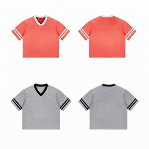 Quick Dry Breathable <b>Light</b> American Football Jersey V-<b>neck</b> Sublimation Printed Unisex 100% Polyester Mesh Fabric Team Uniform - Product Image 1