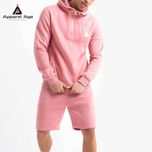 Customized Your Own Logo Men Hoodie Short <b>Set</b> 2 Piece Durable Material Low MOQ OEM Service Cheap Price Men Hoodie Short <b>Set</b> - Product Image 3