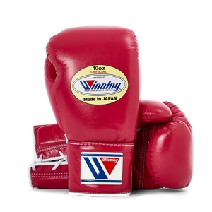 Nouveaux gants de boxe de combat à lacets Winning, logo personnalisé, rouge vin, gants de boxe professionnels, entraînement d'arts martiaux, gants de boxe - Product Image 1