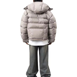 High Quality Men's Long <b>Thin</b> <b>Puffer</b> <b>Jacket</b> Hooded Reflective Waterproof Latest Fashion Style Customized Logo Wholesale Price - Product Image 2