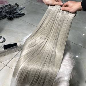 วิกผมมนุษย์แบบตรงสไตล์เวียดนามวิกผมแท้สีเทาความละเอียดสูง - Product Image 2