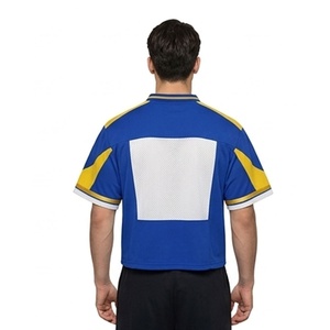 เสื้อเจอร์ซีย์อเมริกันฟุตบอลแบบทีมแฟนคลับสั่งทำพิเศษ ผ้าตาข่ายโพลีเอสเตอร์ 100% ทันสมัย สวมใส่สบาย ป้องกันแบคทีเรีย สำหรับทีม แฟนคลับ และใส่ลำลอง - Product Image 2