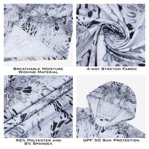 เสื้อตกปลาแบบแห้งเร็ว ป้องกันรังสียูวี 50+ ระบายอากาศได้ดี พิมพ์ลายแบบซับลิเมชั่น  ขนาดใหญ่พิเศษสำหรับทุกเพศ  แขนยาว ผลิตจากโพลีเอสเตอร์ 100% - Product Image 4