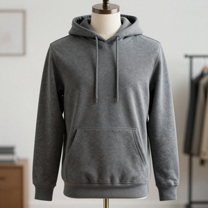 เสื้อฮู้ดเฟรนช์เทอร์รี่ผ้าฝ้ายน้ำหนักเบาแบบสวมหัวพร้อมบริการปรับแต่งแบบ OEM ODM - Product Image 4