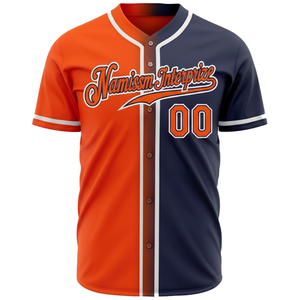 Maillots de baseball OEM pour hommes, chemises boutonnées à manches courtes, uniformes de sport hip-hop, maillots de baseball personnalisés vierges en gros - Product Image 5