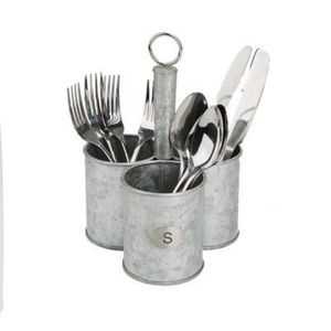 Organisateur de cuisine robuste en acier galvanisé, non pliable, avec poignée, pour serviettes, assiettes, ustensiles et produits de nettoyage - Product Image 5