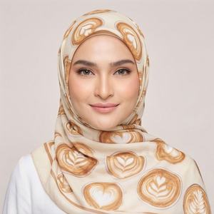Pañuelo Hijab para Mujer, Diseño Cuadriculado Estampado, Transpirable, Ecológico, Suave y de Primera Calidad, Marca Gelasia - Product Image 1