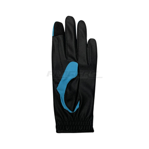 Gants d'équitation en cuir pour compétition, design à doigts complets avec couleur contrastée, sangle personnalisable avec logo, compatibles écran tactile - Product Image 2